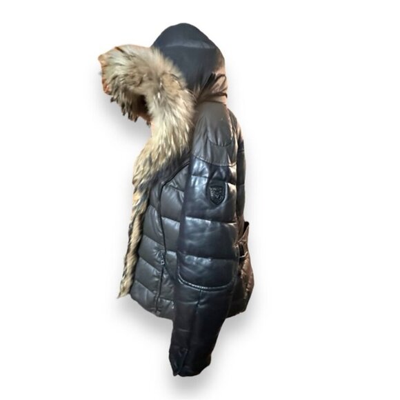 Women’s XXL Rudsak Fur Trimmed Belted Down Feather Puffer Coat - Picture 5 of 14